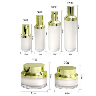 स्क्रू कैप कॉस्मेटिक पैकेजिंग सेट कॉस्मेटिक उत्पाद पैकेजिंग 50ml 60ml 100ml 120ml